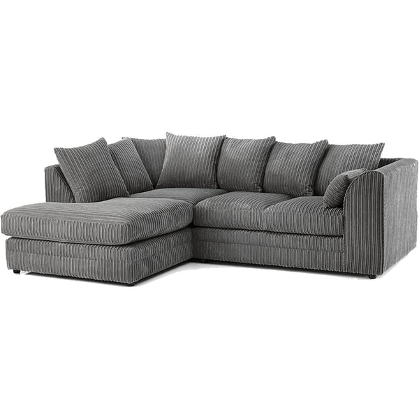 Jumbo Cord Scatter Back 4 Seater Corner Sofa | 4 Seater Corner | Jumbo Cord | 10 Colours | Two-Piece Click-Together Design | Free UK Delivery