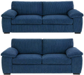 Amalfi Jumbo Cord Sofa | 3+2 Seater Set | Jumbo Cord | 10 Colours | Plush Padded Cushions and Armrests | Free UK Delivery