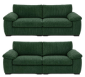 Amalfi Jumbo Cord Sofa | 3+2 Seater Set | Jumbo Cord | 10 Colours | Plush Padded Cushions and Armrests | Free UK Delivery