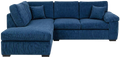 Amalfi Jumbo Cord Corner Sofa | 4 Seater Corner | Jumbo Cord | 10 Colours | Clicks Together for Easy Access | Free UK Delivery