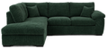 Amalfi Jumbo Cord Corner Sofa | 4 Seater Corner | Jumbo Cord | 10 Colours | Clicks Together for Easy Access | Free UK Delivery