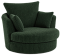 Jumbo Cord Swivel Chair | Swivel Chair | Jumbo Cord | 7 Colours | 360-Degree Swivel Base | Free UK Delivery