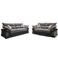 Logan Sofa | 3+2 Seater Set | Jumbo Cord | Black and Grey, Brown and Beige | Soft Velvety Touch | Free UK Delivery