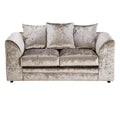 Crushed Velvet 2 Seater Sofa | 2 Seater | Crushed Velvet | Silver, Mink and Black | Easy-Clean Fabric | Free UK Delivery