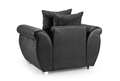 Shannon Chair | Swivel or Armchair | Fabric | Black and Grey | Smooth Swivel Base Option | Free UK Delivery