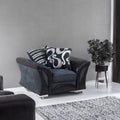 Shannon Chair | Swivel or Armchair | Fabric | Black and Grey | Smooth Swivel Base Option | Free UK Delivery