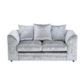 Crushed Velvet 2 Seater Sofa | 2 Seater | Crushed Velvet | Silver, Mink and Black | Easy-Clean Fabric | Free UK Delivery