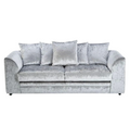 Crushed Velvet 3 Seater Sofa | 3 Seater | Crushed Velvet | Silver, Mink and Black | Easy-Clean Fabric | Free UK Delivery