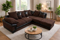 Bliss Dino Large 4 to 5 Seater Corner Sofa | 5 Seater Corner | Cord and Faux Leather | 5 Colours | Free Footstool | Free UK Delivery