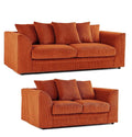 Jumbo Cord Scatter Back 3+2 Seater Sofa Set | 3+2 Seater Set | Jumbo Cord | 10 Colours | Scatter Back Cushions | Free UK Delivery