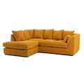 Jumbo Cord Scatter Back 4 Seater Corner Sofa | 4 Seater Corner | Jumbo Cord | 10 Colours | Two-Piece Click-Together Design | Free UK Delivery