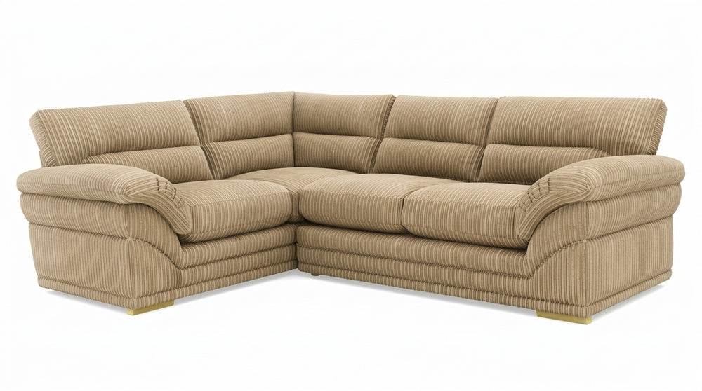 Amalfi Claude Right Hand Facing 2 Piece Corner Group | Corner Sofa | Jumbo Cord | 10 Colours | Reversible Cushions | Free UK Delivery