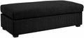 Black Large Jumbo Cord Footstool | Bliss Furniture