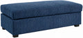 Blue Large Jumbo Cord Footstool | Bliss Furniture