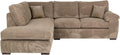 Amalfi Jumbo Cord Corner Sofa | 4 Seater Corner | Jumbo Cord | 10 Colours | Clicks Together for Easy Access | Free UK Delivery