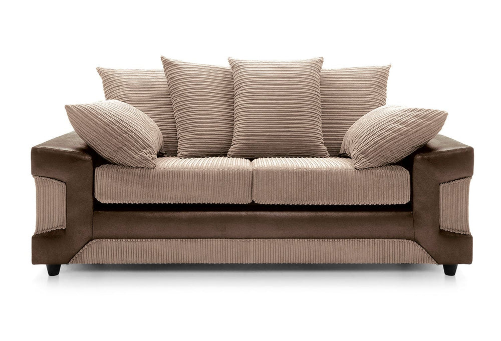 Bliss Dino 3 Seater Sofa | 3 Seater | Cord and Faux Leather | 5 Colours | Deep Foam-Filled Cushions | Free UK Delivery