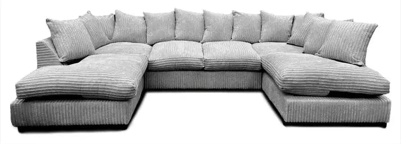 Bliss U-Shaped Cord Modular Sofa | U-Shape Corner | Jumbo Cord | 10 Colours | Memory Foam Seats | Free UK Delivery