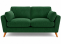 Bliss Harlow Jumbo Cord High Back 2 Seater Sofa – Compact Corduroy Sofa, Supportive High Back, Solid Hardwood Frame, Washable Covers