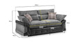 Logan Sofa | 3 Seater | Jumbo Cord | Black and Grey, Brown and Beige | Soft Velvety Touch | Free UK Delivery