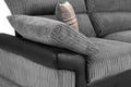 Logan Sofa | 3+2 Seater Set | Jumbo Cord | Black and Grey, Brown and Beige | Soft Velvety Touch | Free UK Delivery