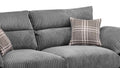 Logan Sofa | 3+2 Seater Set | Jumbo Cord | Black and Grey, Brown and Beige | Soft Velvety Touch | Free UK Delivery
