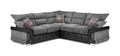 Logan Corner Sofa | 5 Seater Corner | Jumbo Cord | Grey and Beige | Soft Velvety Touch | Free UK Delivery