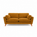 Bliss Harlow Jumbo Cord High Back 3 Seater Sofa – Corduroy Sofa, Supportive High Back, Solid Hardwood Frame, Washable Covers