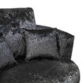 Crushed Velvet Swivel Chair | Swivel Chair | Crushed Velvet | Silver and Black | Smooth Swivel Base | Free UK Delivery