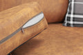 Oakland Sofa | 2 Seater | Faux Leather | Tan, Grey and Black | Chesterfield-Style Studded Design | Free UK Delivery