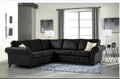 Oakland Corner Sofa | 5 Seater Corner | Faux Leather | Brown, Grey and Black | Vintage Chesterfield Look | Free UK Delivery
