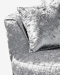 Crushed Velvet Swivel Chair | Swivel Chair | Crushed Velvet | Silver and Black | Smooth Swivel Base | Free UK Delivery